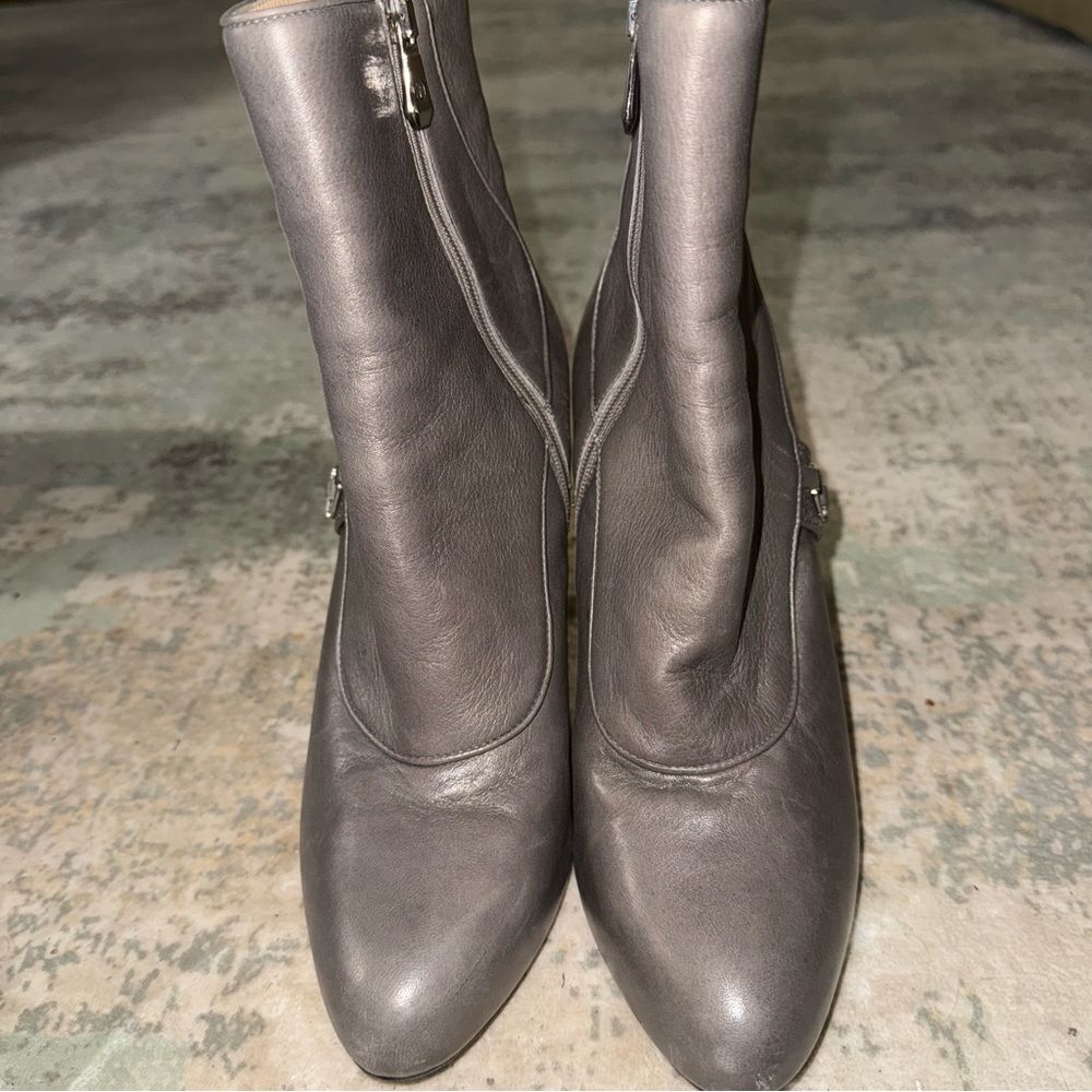 Longchamp Elegant Gray/tan Leather Women's Shoes